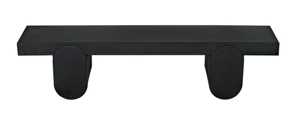 Noir Evora Coffee Table - Modern Matte Black Metal with Sculptural Curved Legs for Stylish Living Rooms GTAB1108MTB