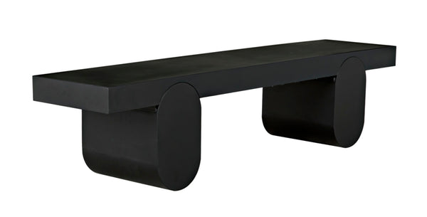Noir Evora Coffee Table - Modern Matte Black Metal with Sculptural Curved Legs for Stylish Living Rooms GTAB1108MTB