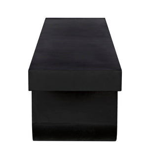 Noir Evora Coffee Table - Modern Matte Black Metal with Sculptural Curved Legs for Stylish Living Rooms GTAB1108MTB