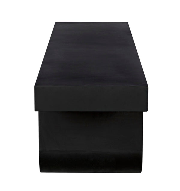 Noir Evora Coffee Table - Modern Matte Black Metal with Sculptural Curved Legs for Stylish Living Rooms GTAB1108MTB