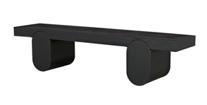 Noir Evora Coffee Table - Modern Matte Black Metal with Sculptural Curved Legs for Stylish Living Rooms GTAB1108MTB