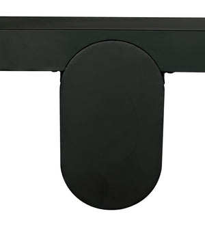 Noir Evora Coffee Table - Modern Matte Black Metal with Sculptural Curved Legs for Stylish Living Rooms GTAB1108MTB