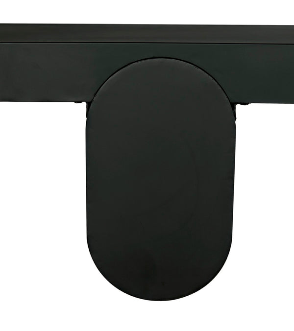Noir Evora Coffee Table - Modern Matte Black Metal with Sculptural Curved Legs for Stylish Living Rooms GTAB1108MTB