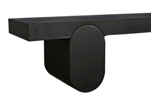 Noir Evora Coffee Table - Modern Matte Black Metal with Sculptural Curved Legs for Stylish Living Rooms GTAB1108MTB