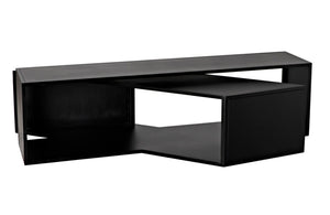 Noir Keweco Coffee Table - Artisan-Crafted Matte Black Iron Centerpiece for Modern Industrial Living Spaces GTAB1122MTB