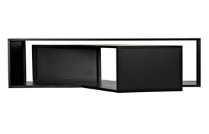 Noir Keweco Coffee Table - Artisan-Crafted Matte Black Iron Centerpiece for Modern Industrial Living Spaces GTAB1122MTB