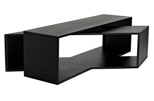 Noir Keweco Coffee Table - Artisan-Crafted Matte Black Iron Centerpiece for Modern Industrial Living Spaces GTAB1122MTB