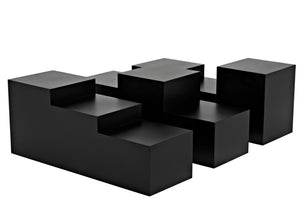 Noir Stein Coffee Table – Industrial-Strength Iron Design with Matte Black Finish for Modern Living Spaces GTAB1123MTB