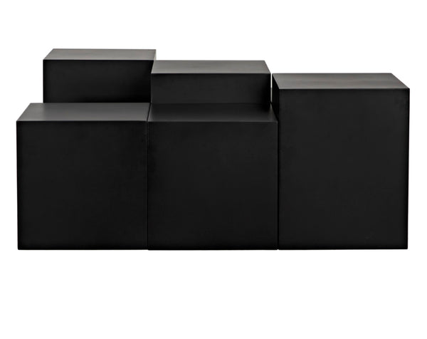 Noir Stein Coffee Table – Industrial-Strength Iron Design with Matte Black Finish for Modern Living Spaces GTAB1123MTB