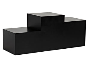 Noir Stein Coffee Table – Industrial-Strength Iron Design with Matte Black Finish for Modern Living Spaces GTAB1123MTB
