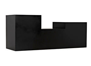 Noir Stein Coffee Table – Industrial-Strength Iron Design with Matte Black Finish for Modern Living Spaces GTAB1123MTB