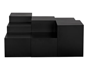 Noir Stein Coffee Table – Industrial-Strength Iron Design with Matte Black Finish for Modern Living Spaces GTAB1123MTB