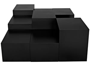 Noir Stein Coffee Table – Industrial-Strength Iron Design with Matte Black Finish for Modern Living Spaces GTAB1123MTB