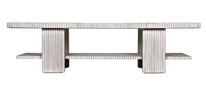 Noir Humphrey Coffee Table - Artisan-Crafted Solid Mahogany with White Wash Finish for Modern Elegance GTAB1125WH