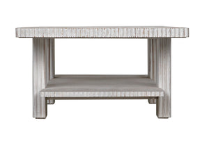 Noir Humphrey Coffee Table - Artisan-Crafted Solid Mahogany with White Wash Finish for Modern Elegance GTAB1125WH