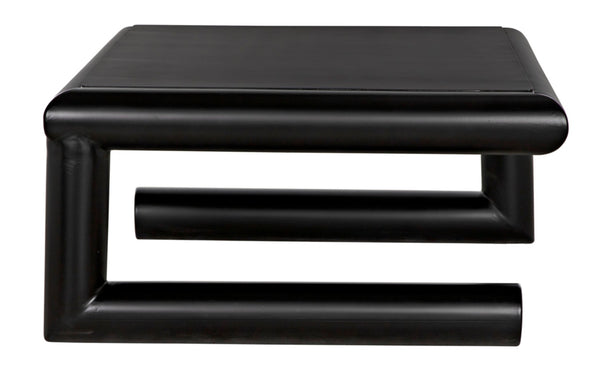 Noir Emerson Coffee Table – Modern Industrial Design with Durable Iron Frame & Matte Black Finish for Living Spaces GTAB1127MTB