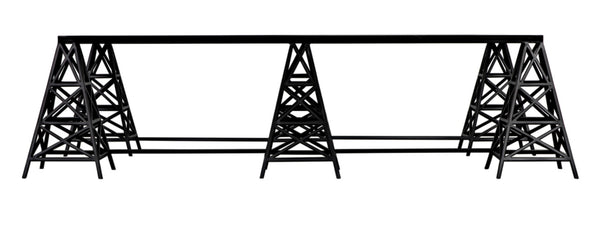 Noir Brixton Artisan Coffee Table - Modern Matte Black Iron for Stylish Living Spaces & Everyday Use GTAB1128MTB