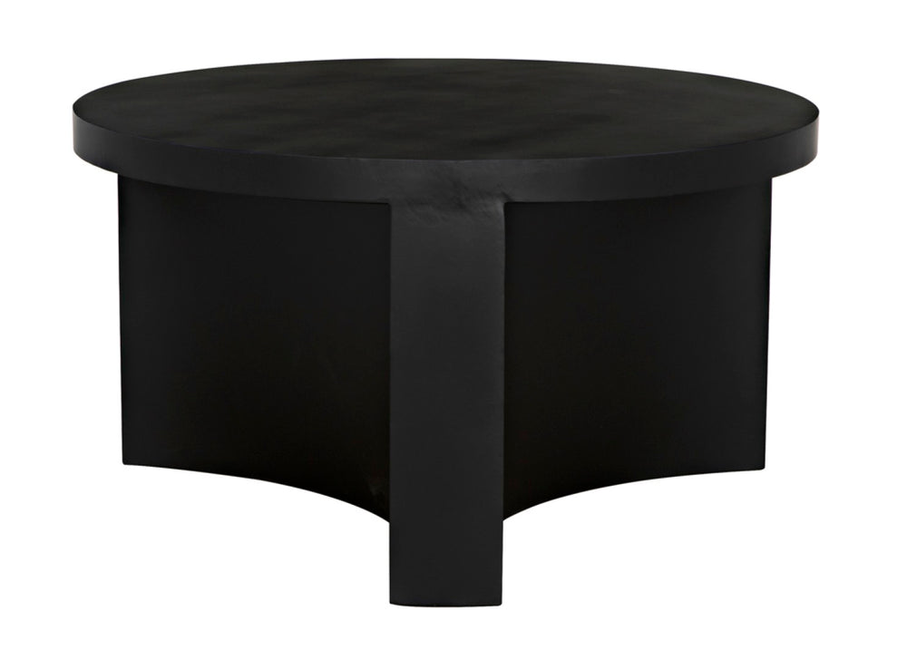 Noir Steward Coffee Table - Industrial Matte Black Design for Modern Living Rooms and Rustic Spaces A GTAB1132MTB-A