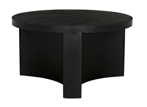 Noir Steward Coffee Table - Industrial Matte Black Design for Modern Living Rooms and Rustic Spaces A GTAB1132MTB-A