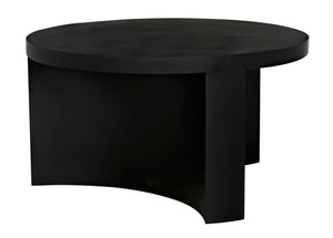 Noir Steward Coffee Table - Industrial Matte Black Design for Modern Living Rooms and Rustic Spaces A GTAB1132MTB-A