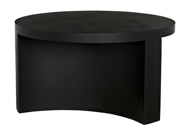 Noir Steward Coffee Table - Industrial Matte Black Design for Modern Living Rooms and Rustic Spaces A GTAB1132MTB-A