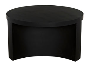Noir Steward Coffee Table - Industrial Matte Black Design for Modern Living Rooms and Rustic Spaces A GTAB1132MTB-A