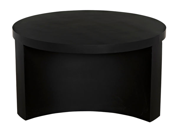Noir Steward Coffee Table - Industrial Matte Black Design for Modern Living Rooms and Rustic Spaces A GTAB1132MTB-A