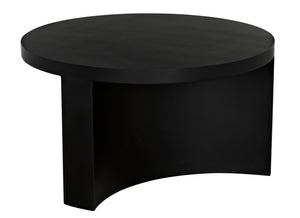 Noir Steward Coffee Table - Industrial Matte Black Design for Modern Living Rooms and Rustic Spaces A GTAB1132MTB-A