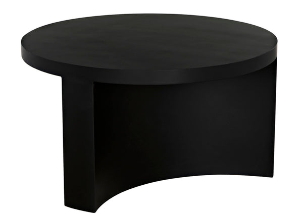 Noir Steward Coffee Table - Industrial Matte Black Design for Modern Living Rooms and Rustic Spaces A GTAB1132MTB-A