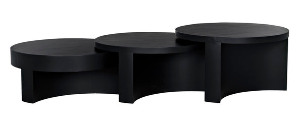 Noir Steward Coffee Table - Industrial Matte Black Design for Modern Living Rooms and Rustic Spaces A GTAB1132MTB-A
