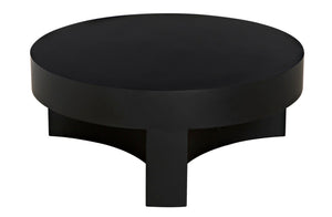 Noir Steward Coffee Table - Industrial Matte Black Design for Modern Living Rooms and Rustic Spaces C GTAB1132MTB-C