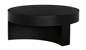 Noir Steward Coffee Table - Industrial Matte Black Design for Modern Living Rooms and Rustic Spaces C GTAB1132MTB-C