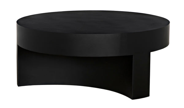 Noir Steward Coffee Table - Industrial Matte Black Design for Modern Living Rooms and Rustic Spaces C GTAB1132MTB-C