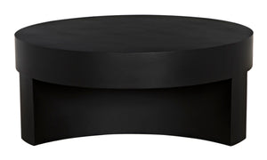 Noir Steward Coffee Table - Industrial Matte Black Design for Modern Living Rooms and Rustic Spaces C GTAB1132MTB-C