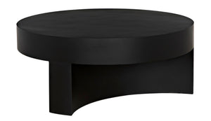 Noir Steward Coffee Table - Industrial Matte Black Design for Modern Living Rooms and Rustic Spaces C GTAB1132MTB-C