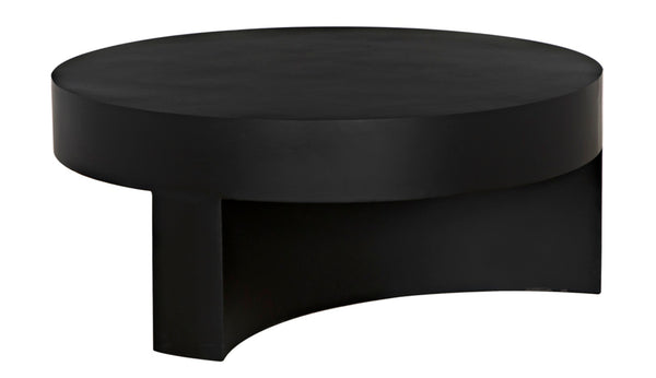 Noir Steward Coffee Table - Industrial Matte Black Design for Modern Living Rooms and Rustic Spaces C GTAB1132MTB-C