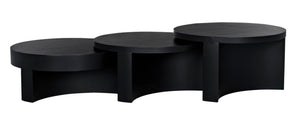 Noir Steward Coffee Table - Industrial Matte Black Design for Modern Living Rooms and Rustic Spaces C GTAB1132MTB-C