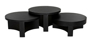 Noir Steward Coffee Table - Industrial Matte Black Design for Modern Living Rooms and Rustic Spaces C GTAB1132MTB-C