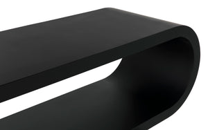 Noir Estelle Artisan Coffee Table - Matte Black Iron, Industrial Chic Design for Contemporary Living Spaces GTAB1134MTB