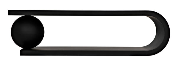 Noir Estelle Artisan Coffee Table - Matte Black Iron, Industrial Chic Design for Contemporary Living Spaces GTAB1134MTB