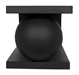 Noir Estelle Artisan Coffee Table - Matte Black Iron, Industrial Chic Design for Contemporary Living Spaces GTAB1134MTB