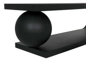 Noir Estelle Artisan Coffee Table - Matte Black Iron, Industrial Chic Design for Contemporary Living Spaces GTAB1134MTB