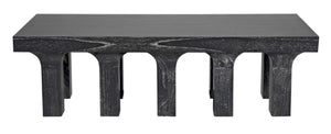 Noir Santos Coffee Table - Handcrafted Mahogany in Cinder Black for Rustic Elegance & Versatile Styling GTAB1136CB