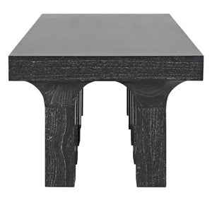 Noir Santos Coffee Table - Handcrafted Mahogany in Cinder Black for Rustic Elegance & Versatile Styling GTAB1136CB