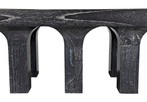 Noir Santos Coffee Table - Handcrafted Mahogany in Cinder Black for Rustic Elegance & Versatile Styling GTAB1136CB