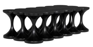 Noir Jericho Coffee Table - Artisan-Crafted Solid Mahogany with Hand-Rubbed Black Finish & Modern Elegance GTAB1137HB