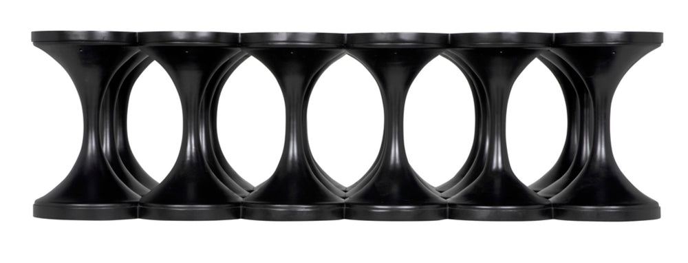 Noir Jericho Coffee Table - Artisan-Crafted Solid Mahogany with Hand-Rubbed Black Finish & Modern Elegance GTAB1137HB