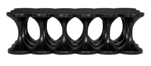 Noir Jericho Coffee Table - Artisan-Crafted Solid Mahogany with Hand-Rubbed Black Finish & Modern Elegance GTAB1137HB