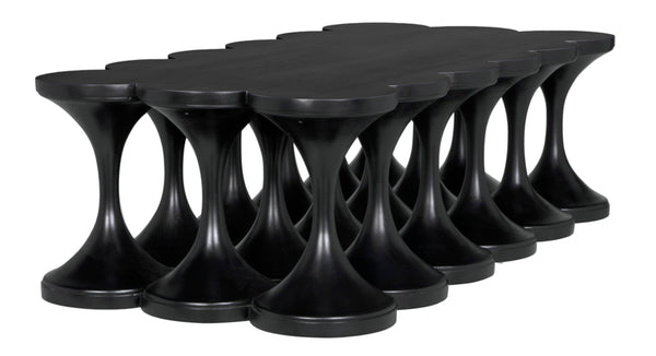 Noir Jericho Coffee Table - Artisan-Crafted Solid Mahogany with Hand-Rubbed Black Finish & Modern Elegance GTAB1137HB