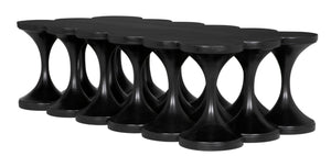 Noir Jericho Coffee Table - Artisan-Crafted Solid Mahogany with Hand-Rubbed Black Finish & Modern Elegance GTAB1137HB